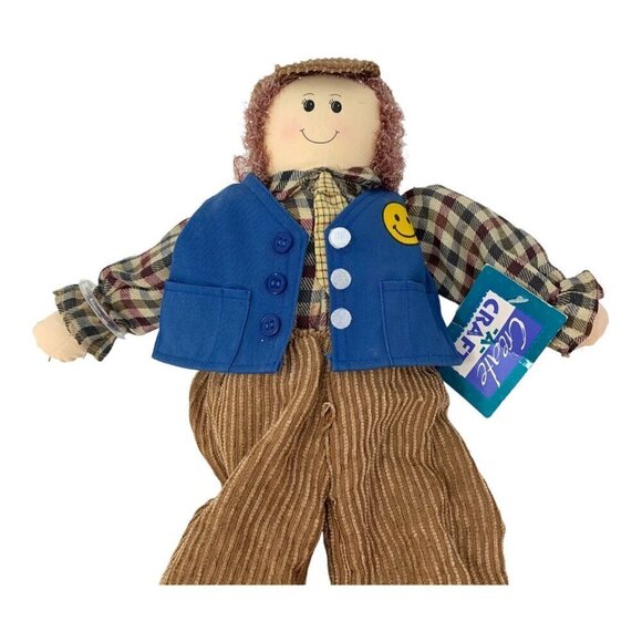 Vintage Walmart Associate Worker Employee Doll Boy Shelf Sitter Dan Dee 18 Inch - Picture 12 of 16